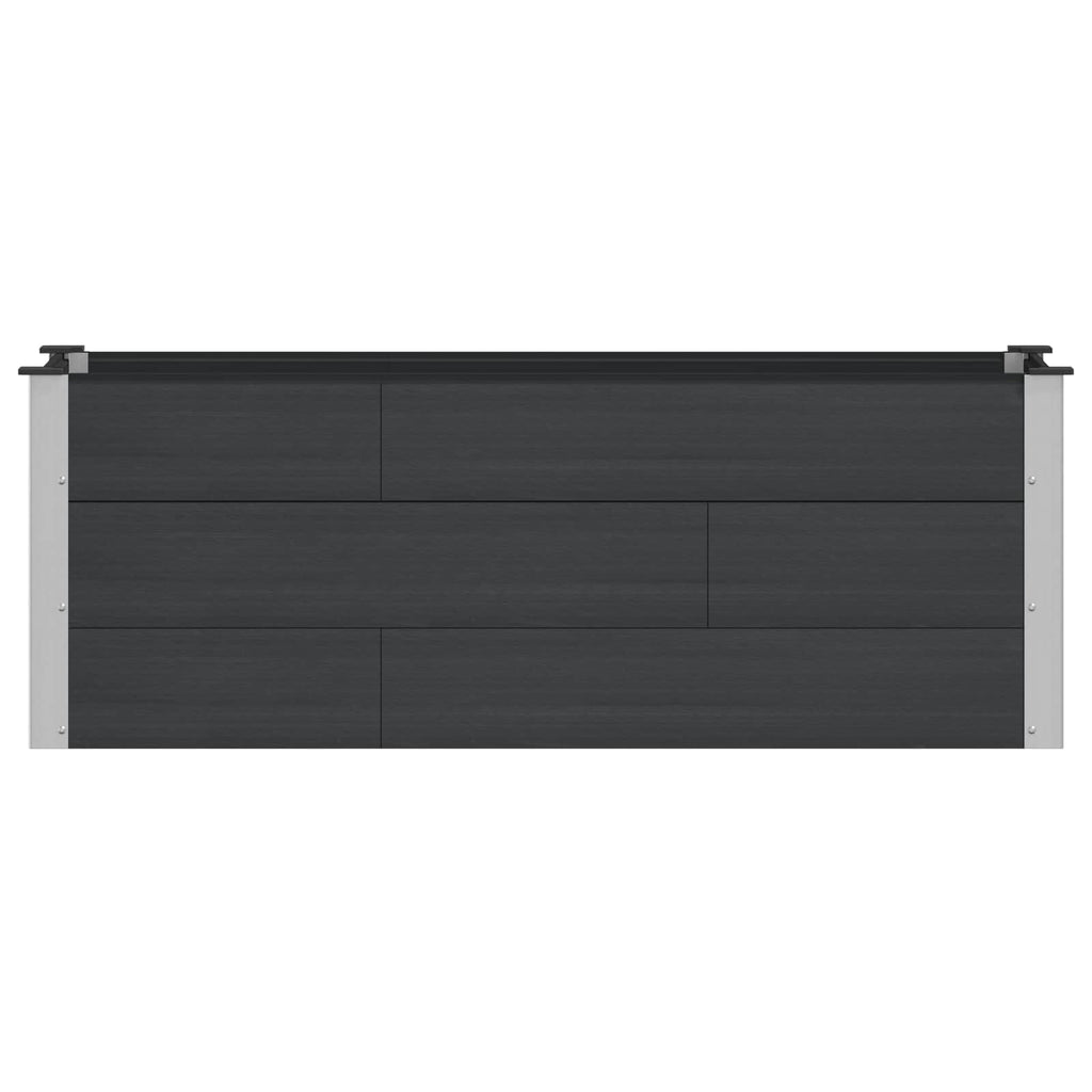 Jardinière surélevée noire 150x50x54 cm pour herbes et fleurs