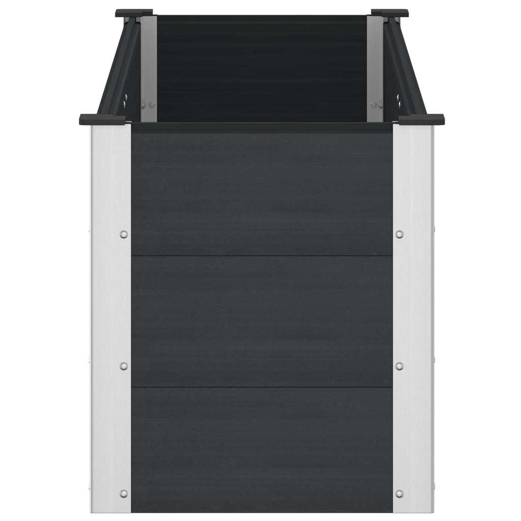 Jardinière surélevée noire 150x50x54 cm pour herbes et fleurs