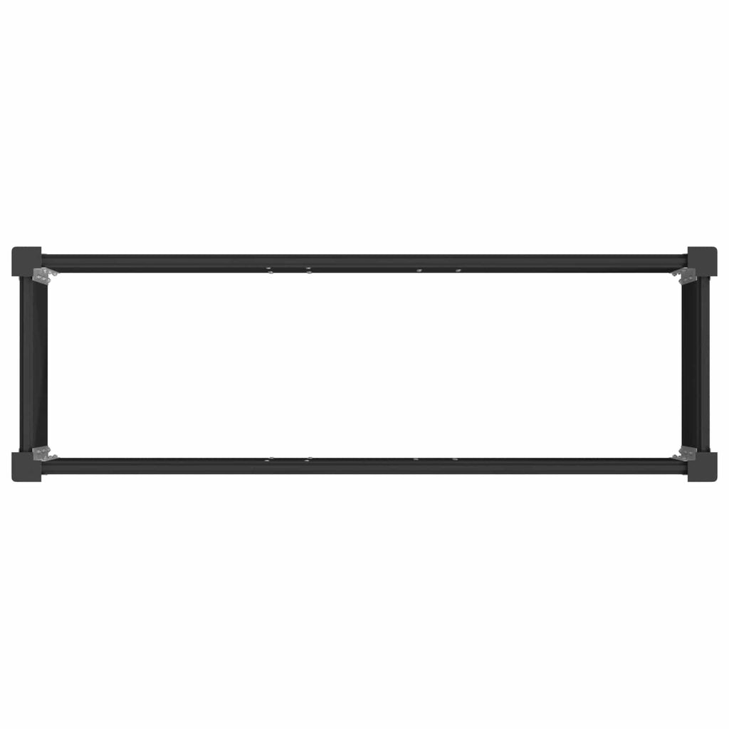 Jardinière surélevée noire 150x50x54 cm pour herbes et fleurs