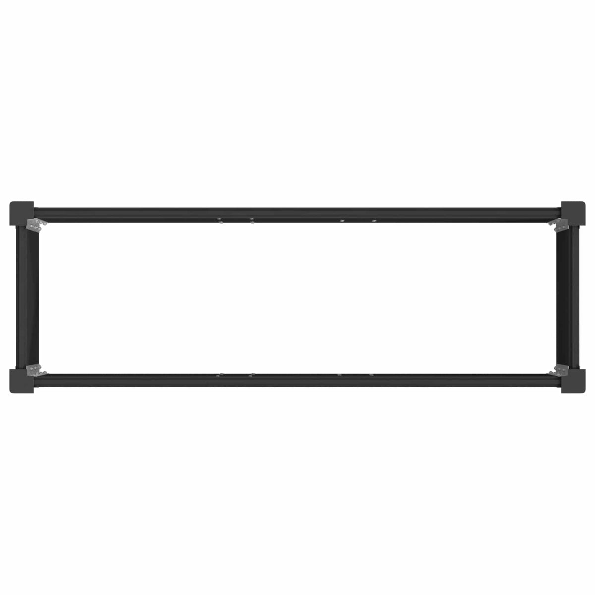 Jardinière surélevée noire 150x50x54 cm pour herbes et fleurs
