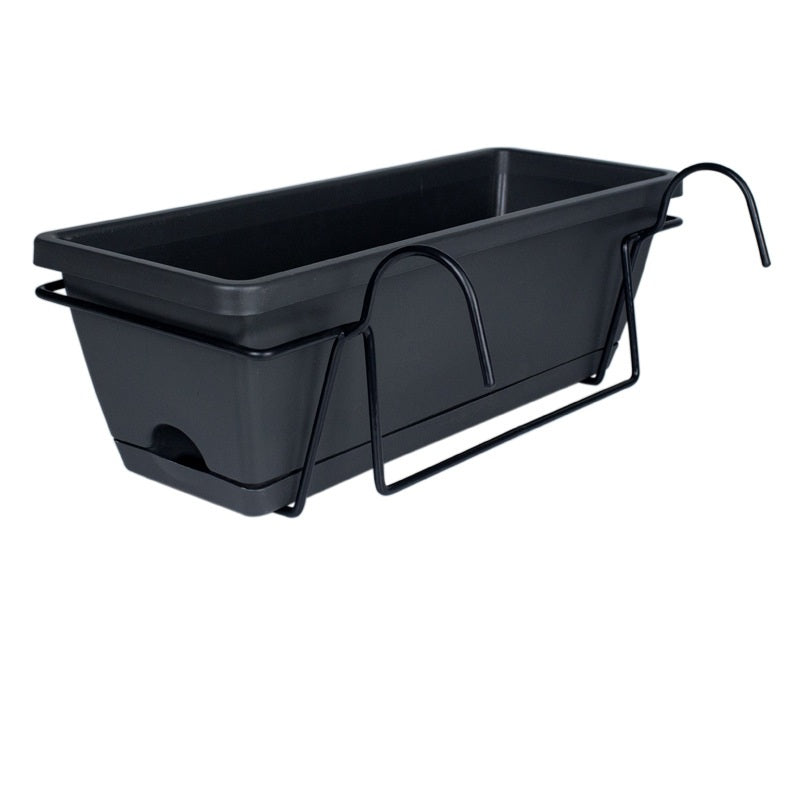 Jardinière suspendue pour balcon, lot de 3 avec soucoupes