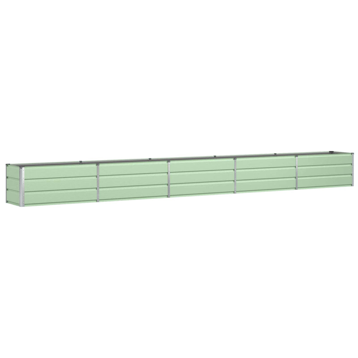 Jardinière vert clair en acier galvanisé 480x50x45 cm extérieur