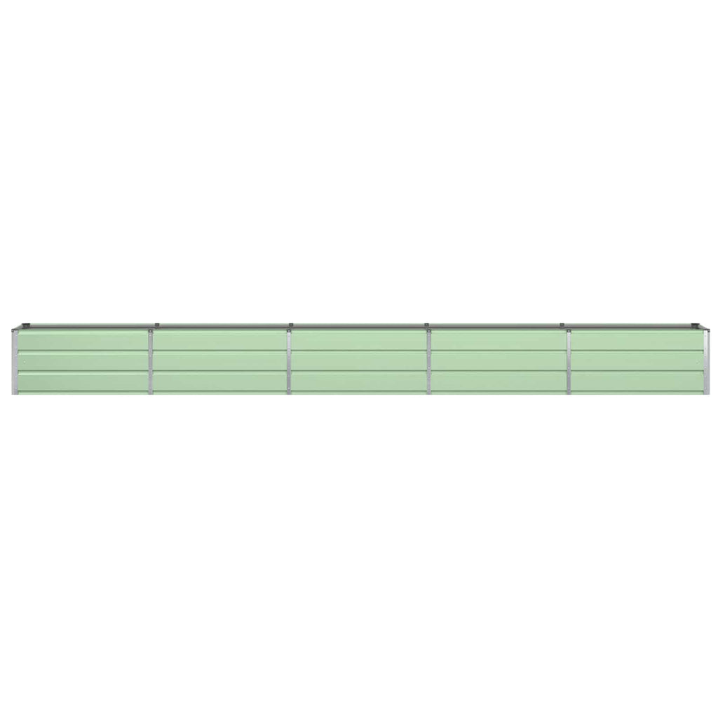 Jardinière vert clair en acier galvanisé 480x50x45 cm extérieur