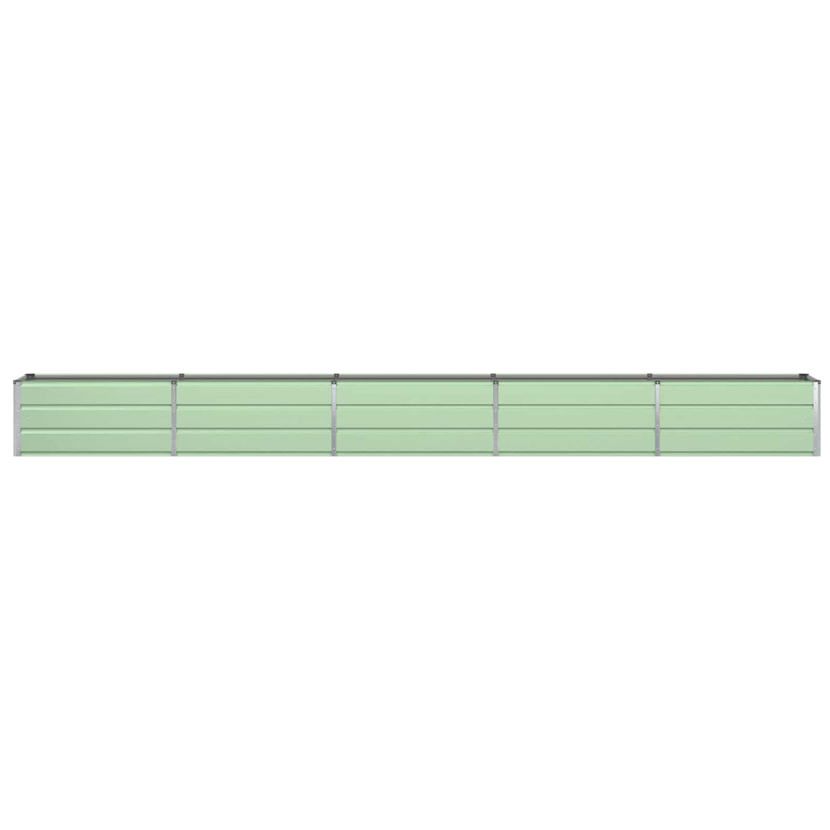 Jardinière vert clair en acier galvanisé 480x50x45 cm extérieur