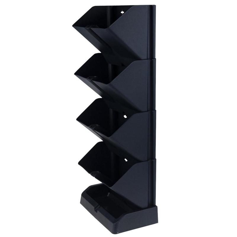 Jardinière verticale modulaire noire - mur végétal en cascade