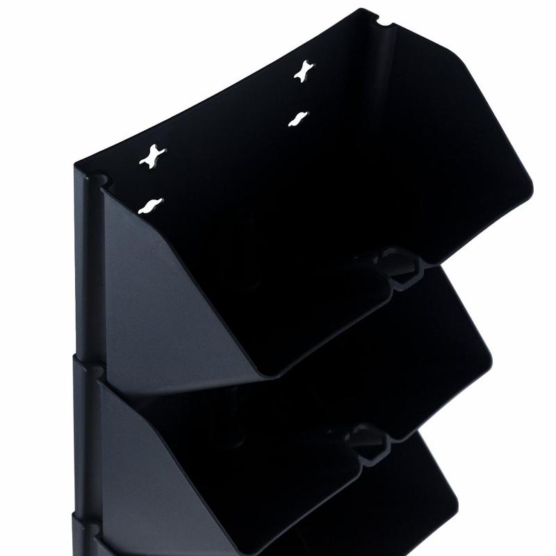 Jardinière verticale modulaire noire - mur végétal en cascade