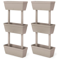Jardinière verticale sur pied, lot de 6 bacs