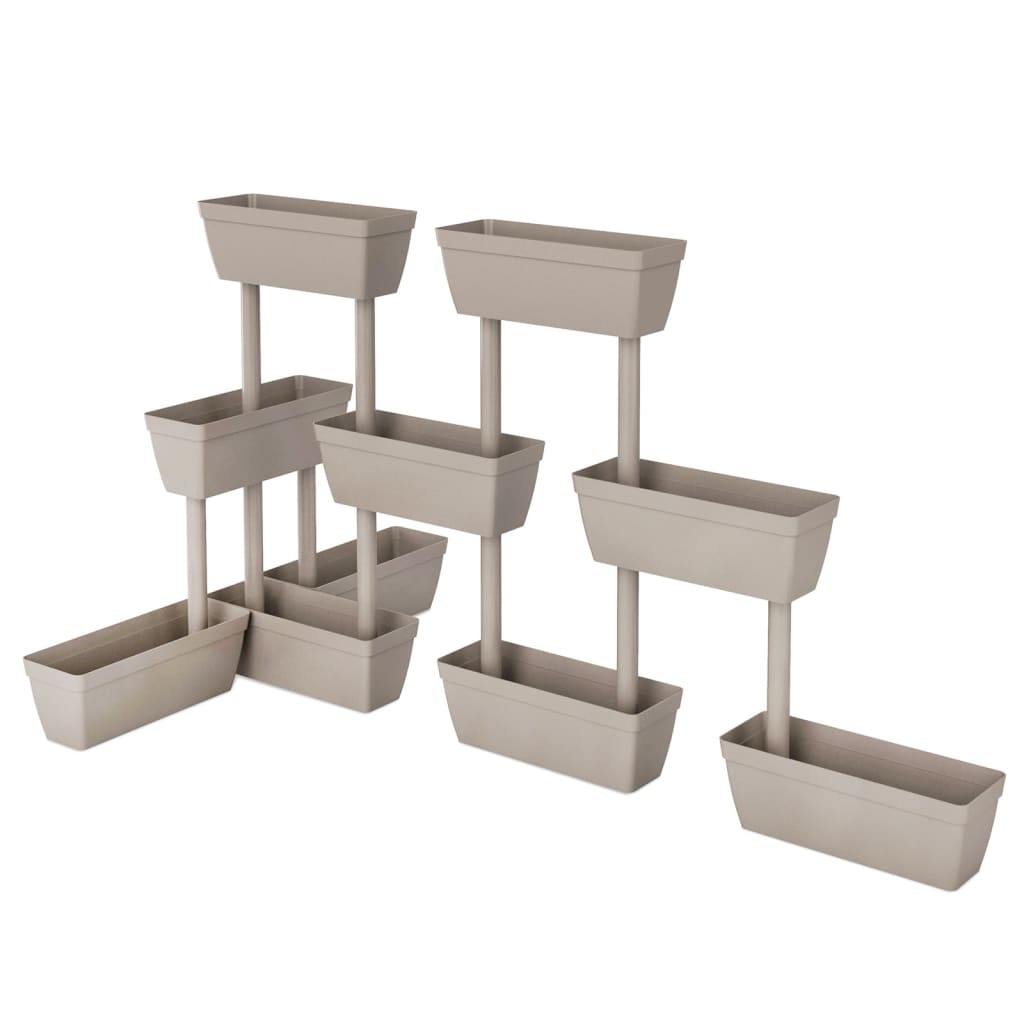 Jardinière verticale sur pied 49x16x100 cm - lot de 6 bacs