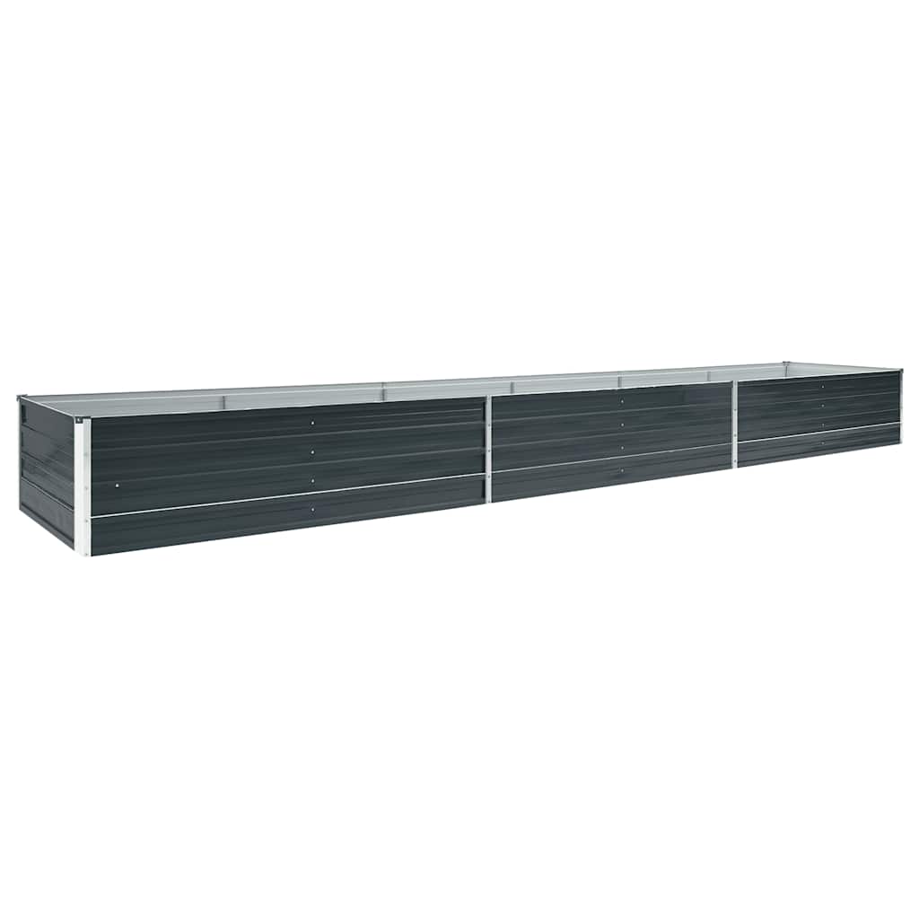 Jardinière XXL 480x80x45 cm en acier galvanisé anthracite