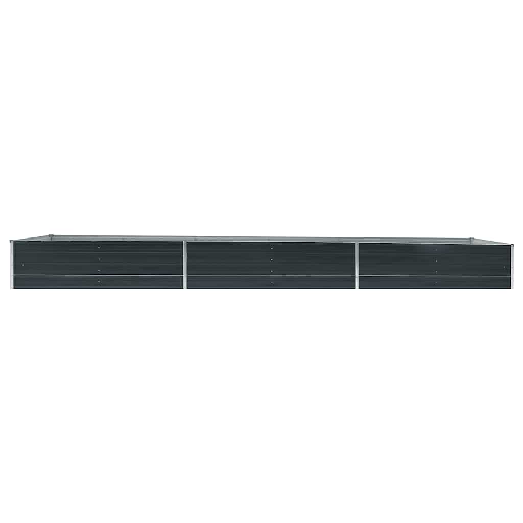 Jardinière XXL 480x80x45 cm en acier galvanisé anthracite