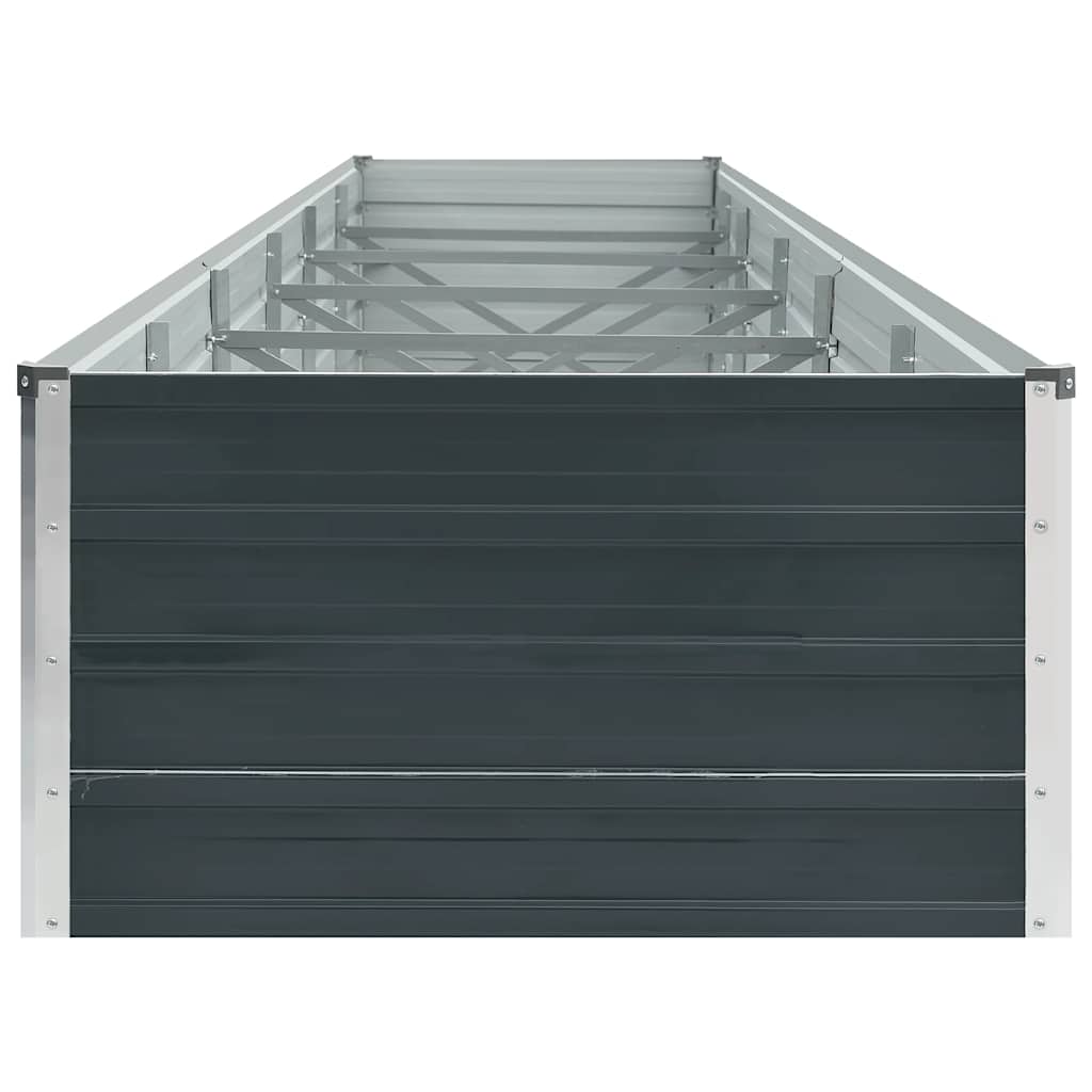 Jardinière XXL 480x80x45 cm en acier galvanisé anthracite