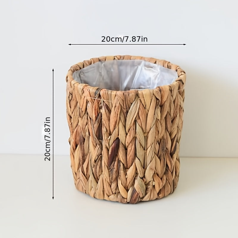 Cache-pots tressés en fibre naturelle — Lot de 2, Ø 15 et 20 cm