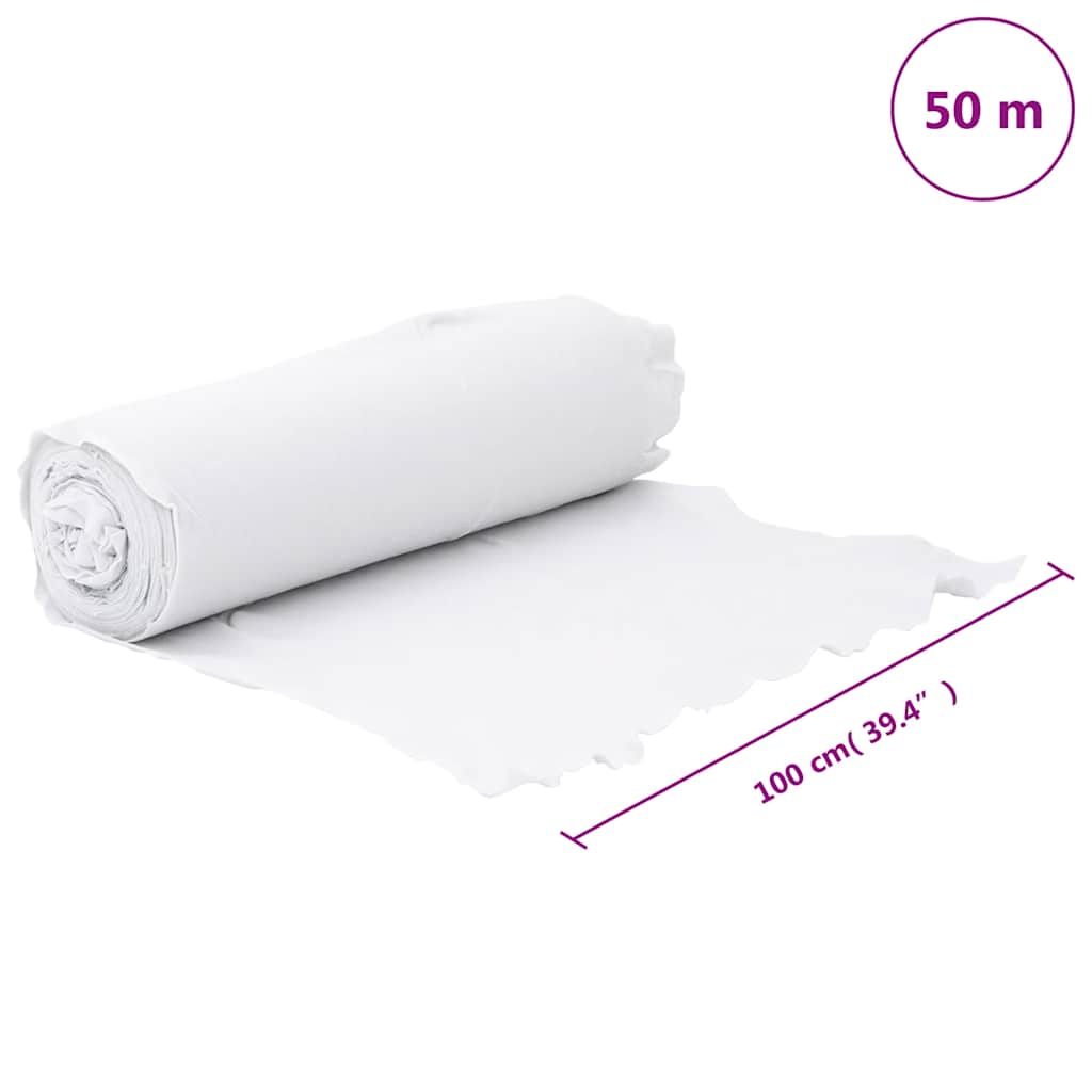 Membrane géotextile blanche 150 m — feutre 100 g/m² jardin