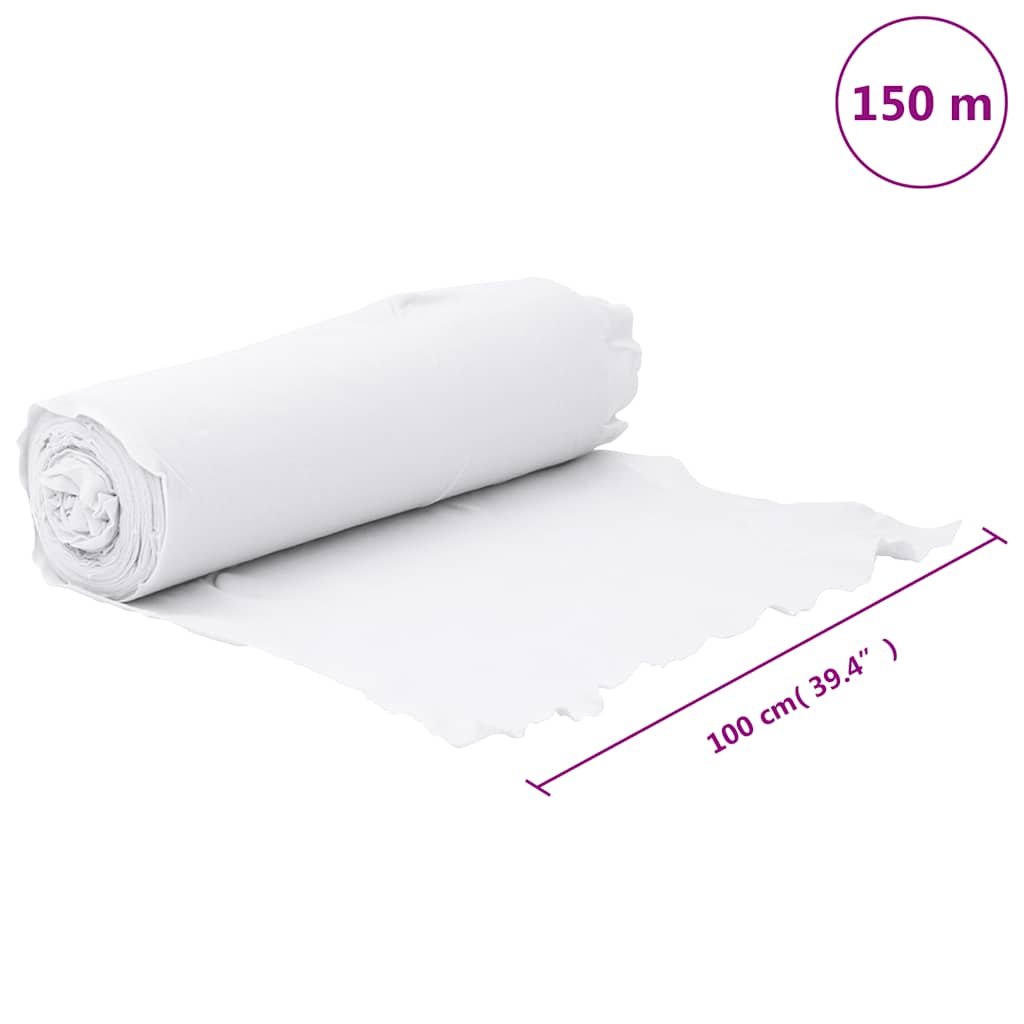 Membrane géotextile blanche 150 m — feutre 100 g/m² jardin
