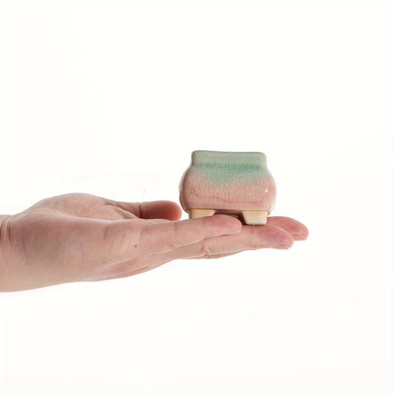 Mini pots de fleurs en céramique craquelée - lot de 8, 6 cm