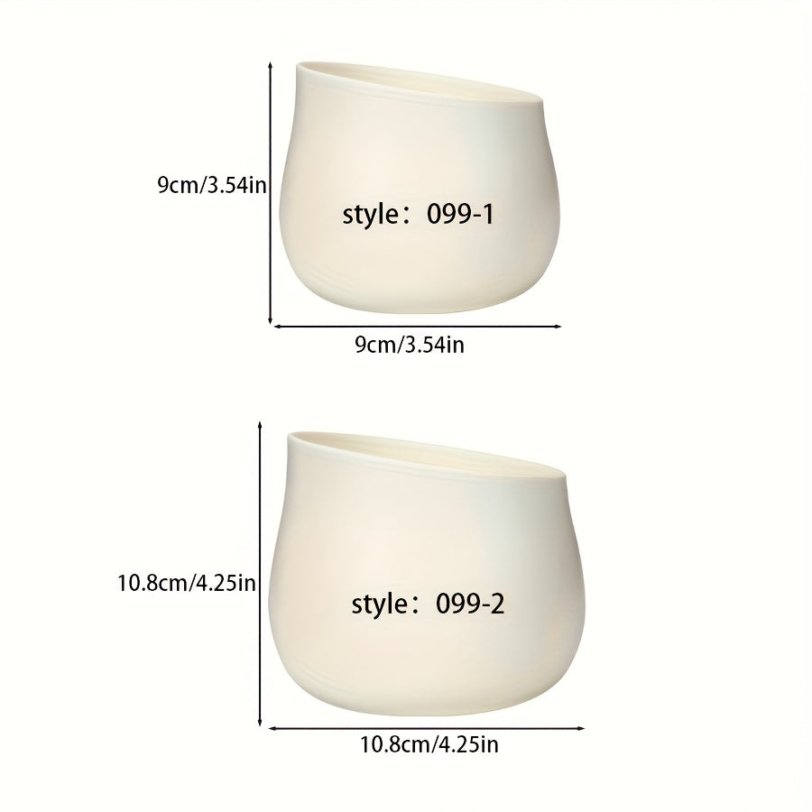 Cache-pot mat Ø 9 ou Ø 11 cm — Blanc crème ou noir profond
