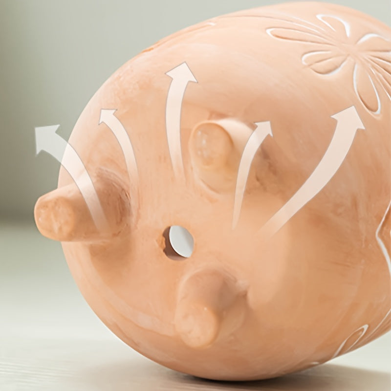 Petit pot de fleur en céramique Ø 8 cm sur pieds — Bohème