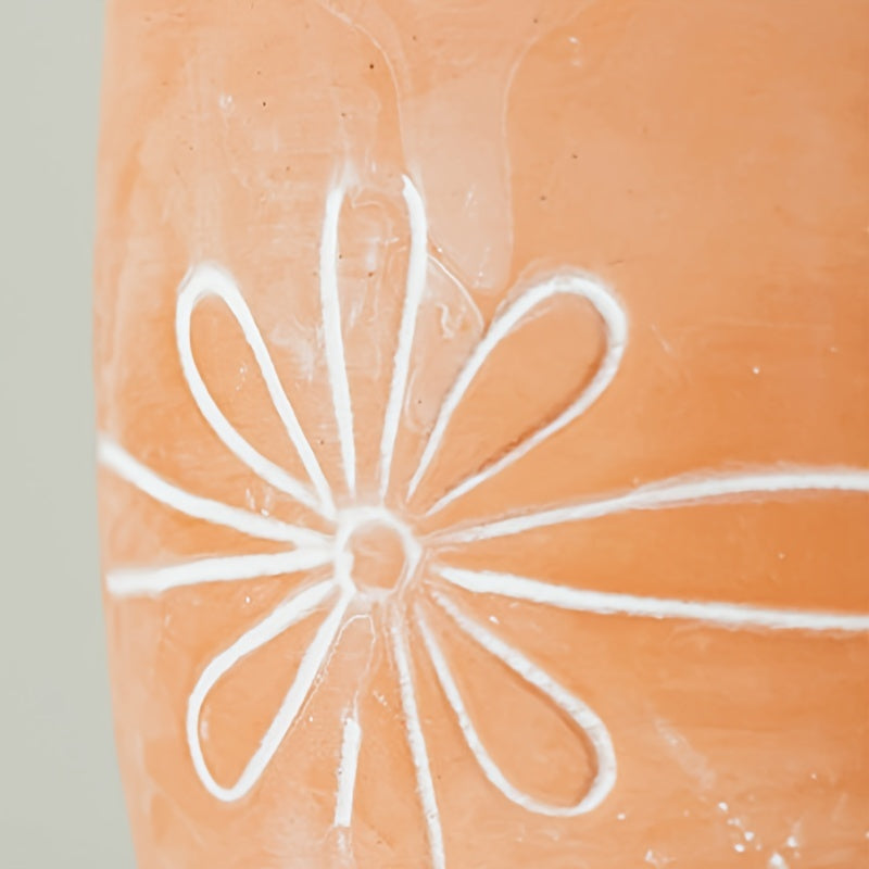 Petit pot de fleur en céramique Ø 8 cm sur pieds — Bohème