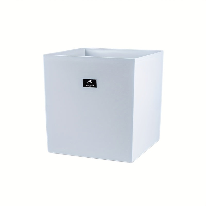 Pot de fleur carré sur roulettes 30 cm, lot de 2 en résine