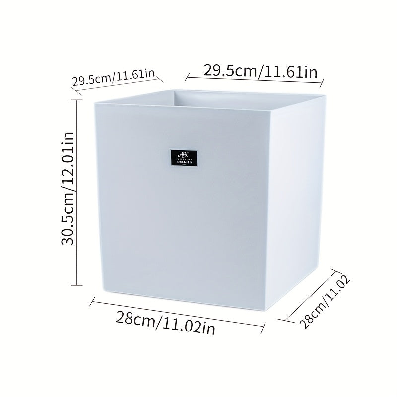 Pot de fleur carré sur roulettes 30 cm, lot de 2 en résine