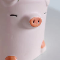 Pot de fleur en céramique Ø 9 cm — cochon ou caneton mignon