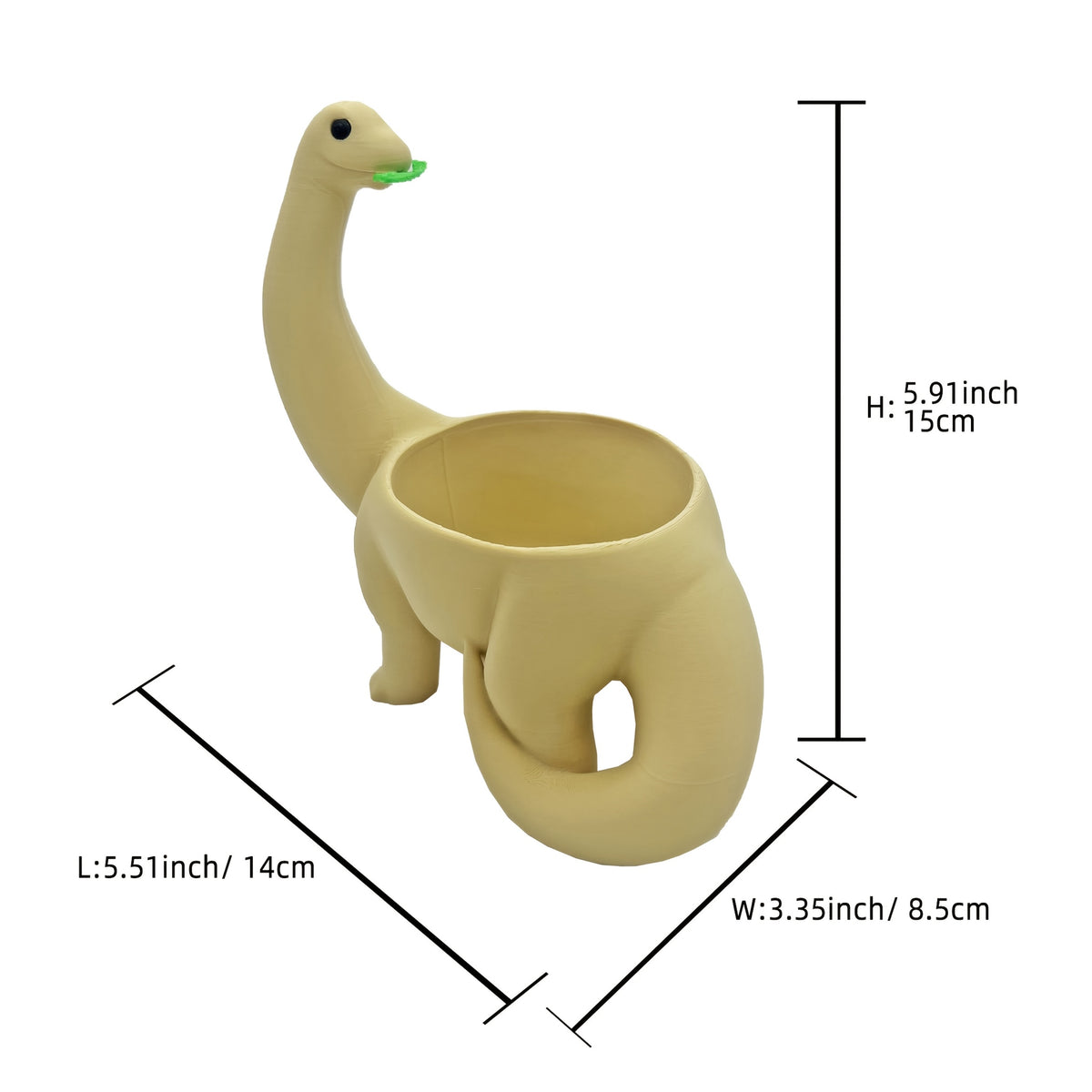 Pot de fleurs en forme de dinosaure