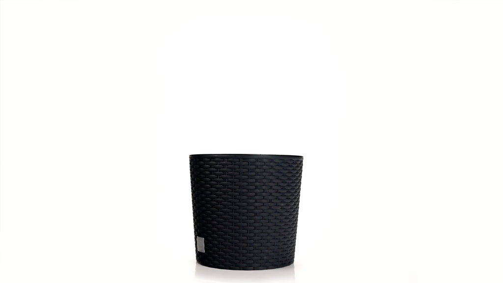 Pot de fleur extérieur effet rotin avec insert Ø 20 à 40 cm