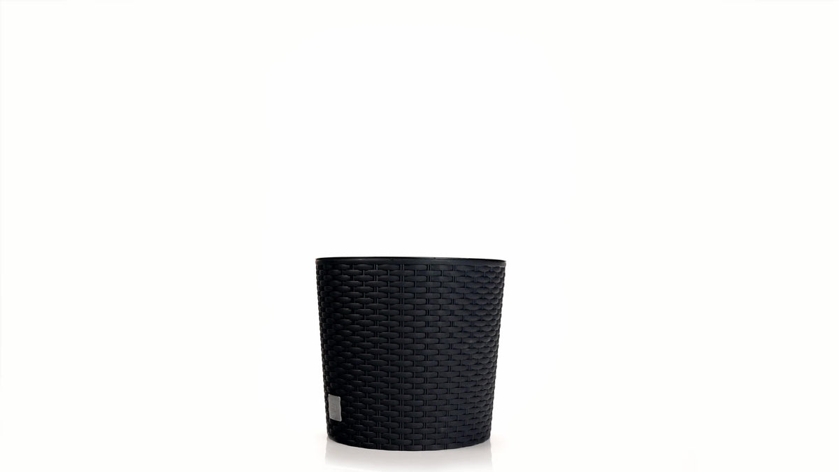 Pot de fleur extérieur effet rotin avec insert Ø 20 à 40 cm