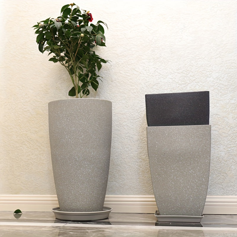 Pot de fleur d'extérieur haut Ø 30 cm avec soucoupe incluse