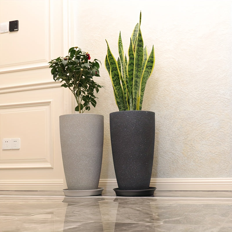 Pot de fleur d'extérieur haut Ø 30 cm avec soucoupe incluse