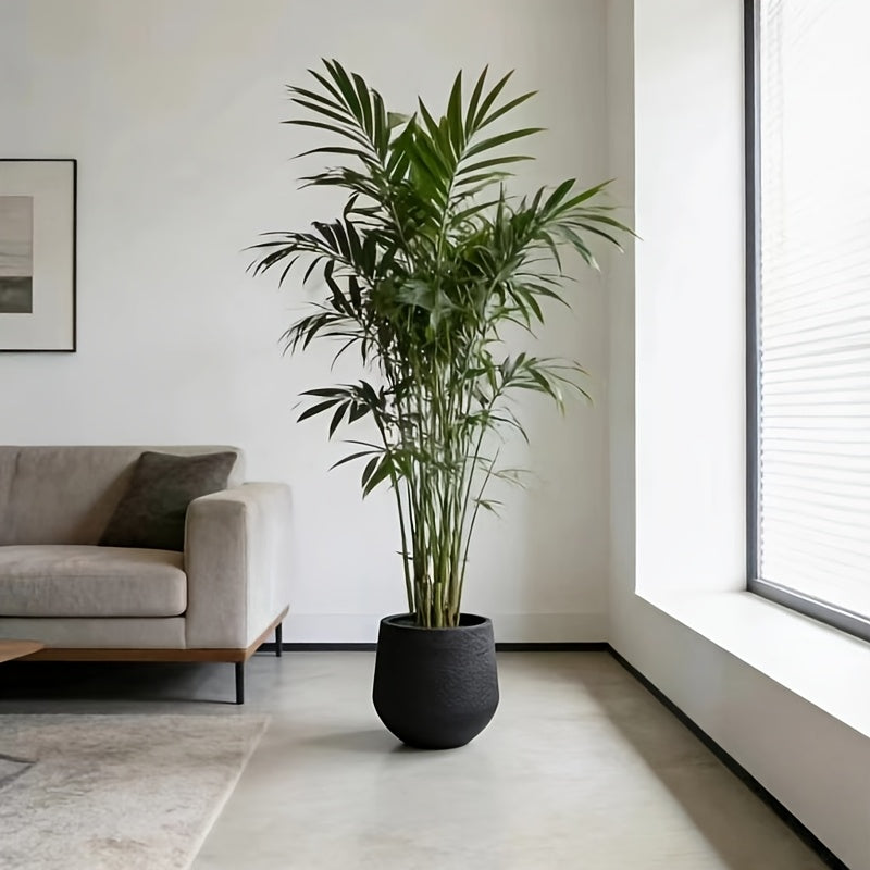 Pot de fleur extérieur en résine Ø 27 cm, blanc ou noir