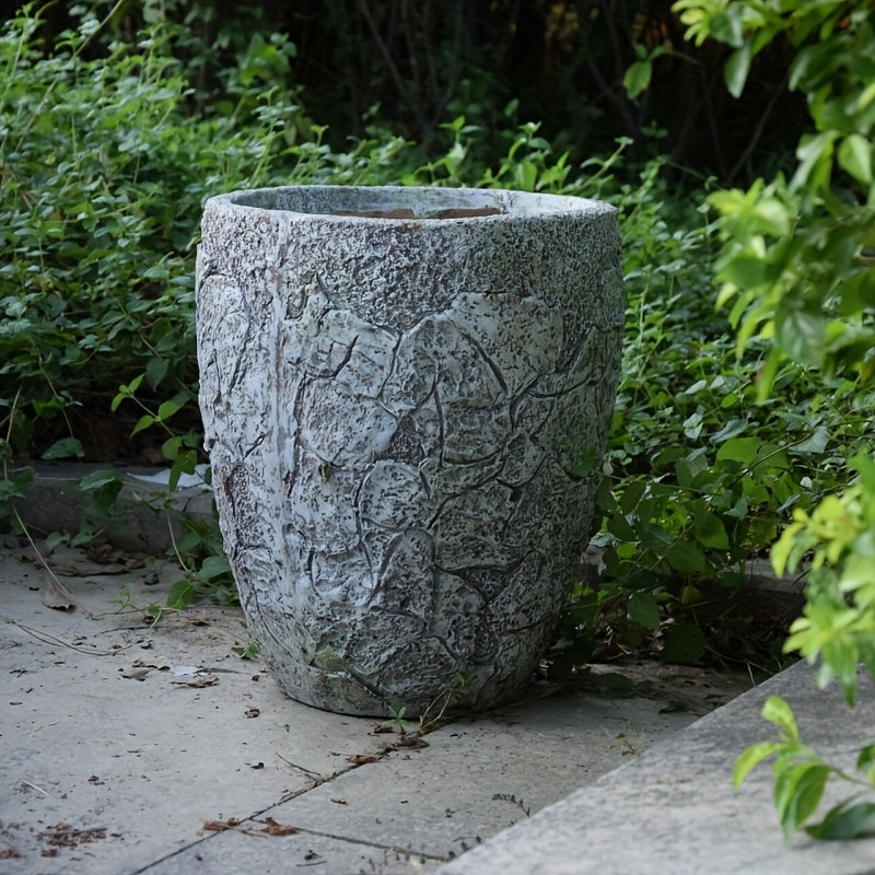 Grand Pot de Fleurs en Pierre Imitation [calibre 28cm Profondeur 38cm] Image