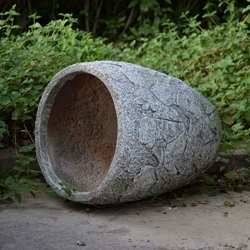 Pot de fleur d'extérieur en terre cuite aspect pierre Ø 28 cm