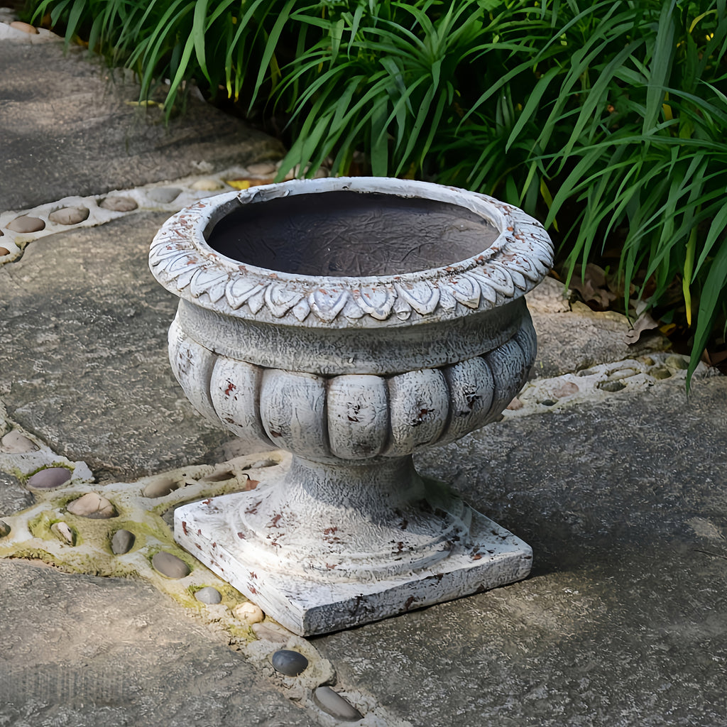 Grand pot de fleurs romain vintage [Diamètre 26cm Profondeur 30cm]