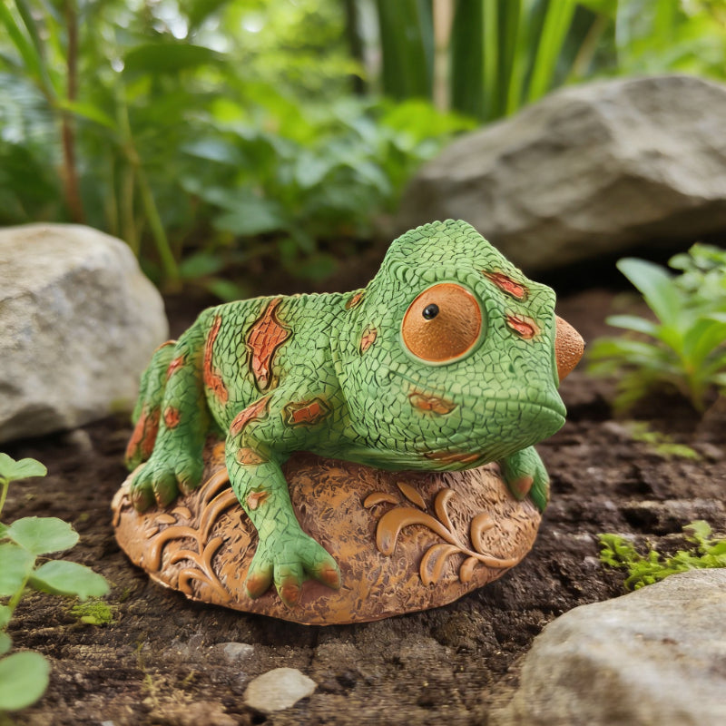 Pot de fleur lézard en résine 15 cm - déco originale d'intérieur