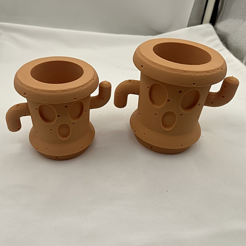 Pot de fleur original terracotta visage rigolo Ø 12 à 15 cm