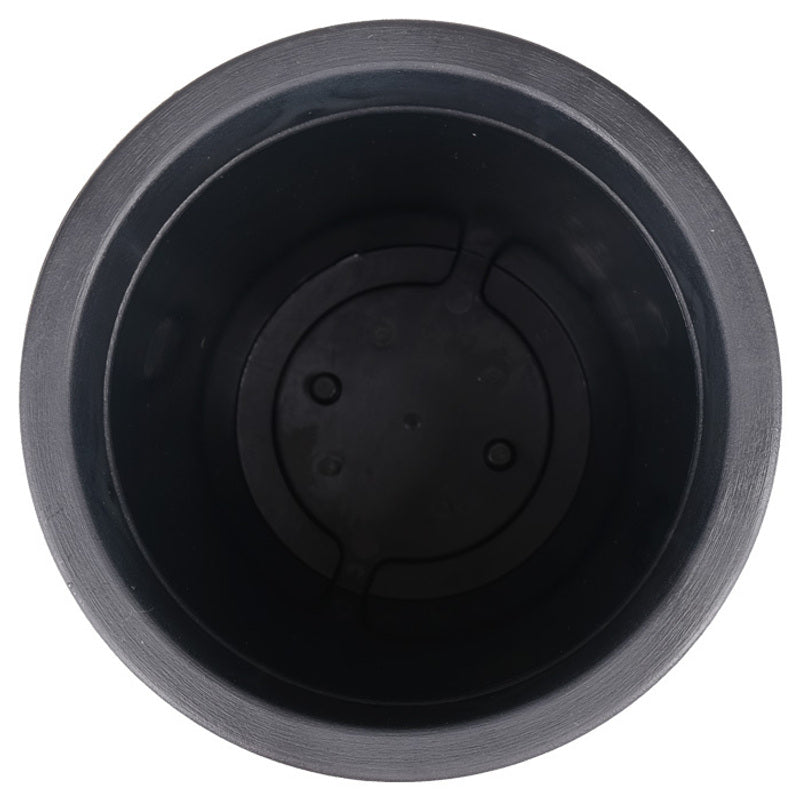 Pot de fleur rond anthracite Ø 20 cm en plastique, 3,4 L