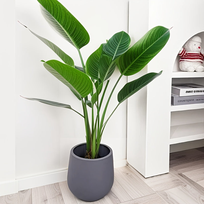 Pot de fleur rond galbé Ø 20 cm mat avec trou de drainage