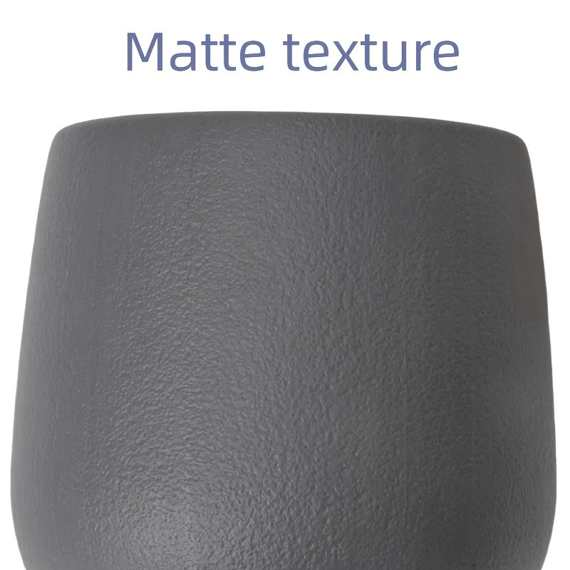 Pot de fleur rond galbé Ø 20 cm mat avec trou de drainage