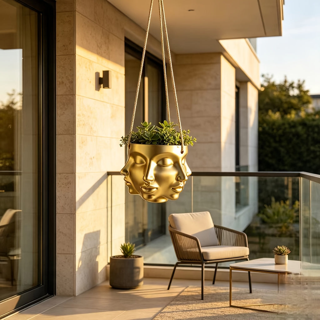 1PC Style nordique de luxe léger avec un ornement en résine à face polyédrique
