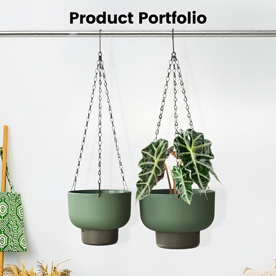 2 pots de fleurs + plateau amovible + chaîne