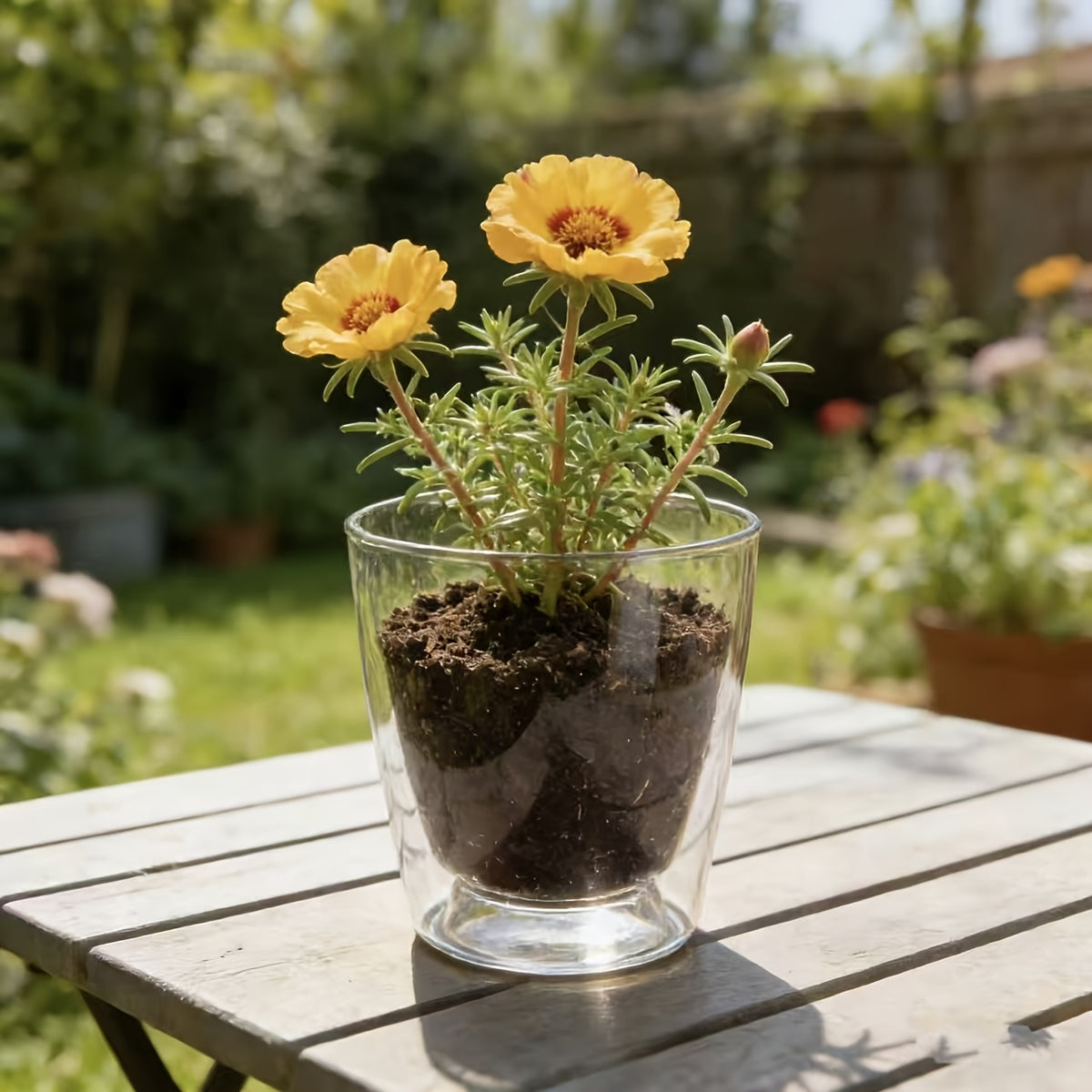 Pot de fleur transparent 11 cm — lot de 12 pour succulentes
