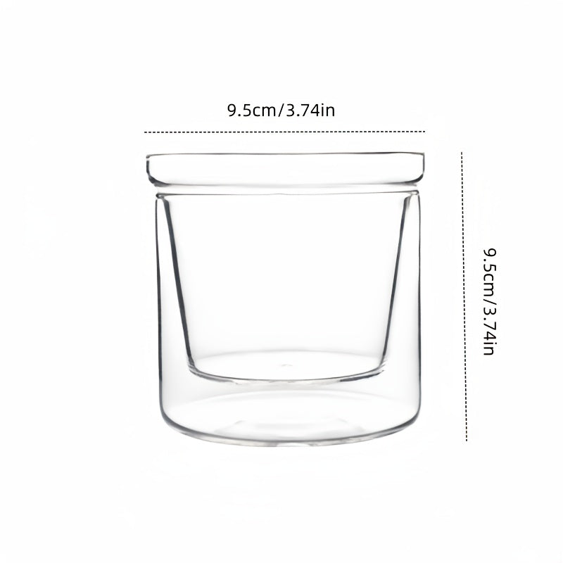 Pot de fleur en verre double paroi Ø 10 cm avec drainage