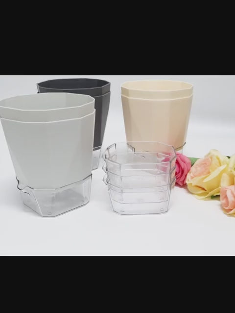 Lot de 5 pots de plantes autoarrosants modernes 125 cm49 po avec rservoir deau et mche absorbante convient pour les succulentes laloe les herbes et les lys cadeau de jardinage dcoration dintrieur