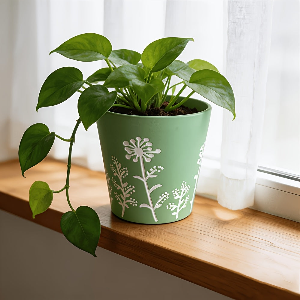 Pot de fleur traditionnel en cramique pour usage extrieur  Jardinire ronde lgre au design minimaliste pour jardin balcon dcoration de bureau  Support pour plante en pot sur pied cadeau de ftes idal pour dcoration de la maison cadeau de jar