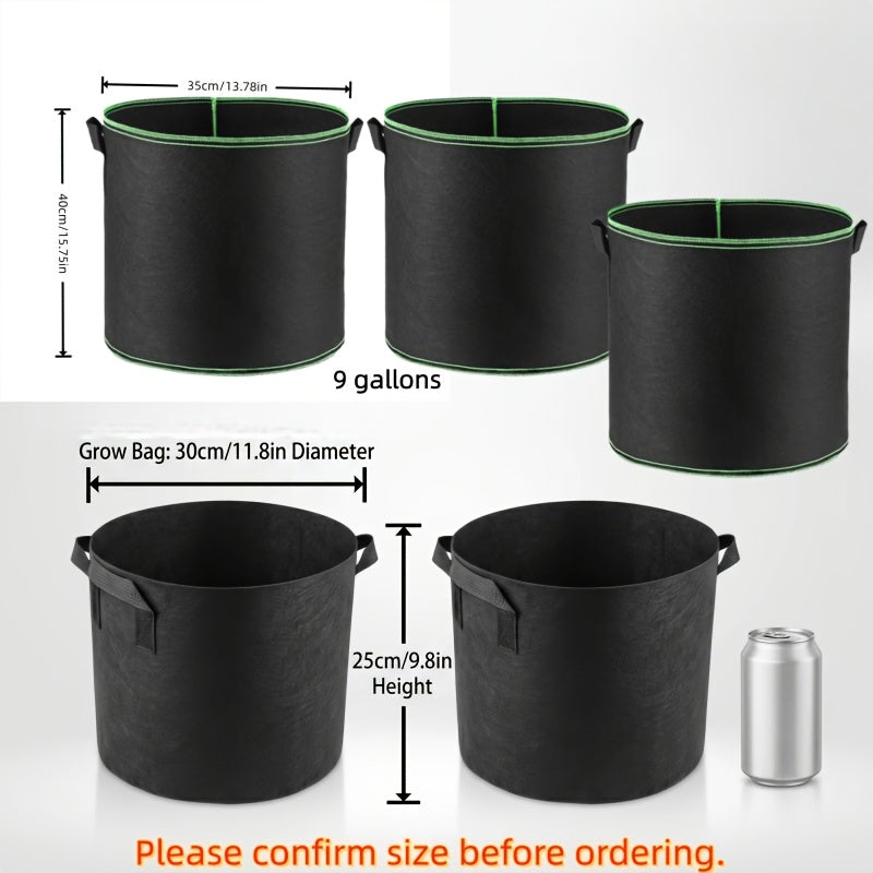 Sac de culture géotextile 140 L — Lot de 5 pots en tissu