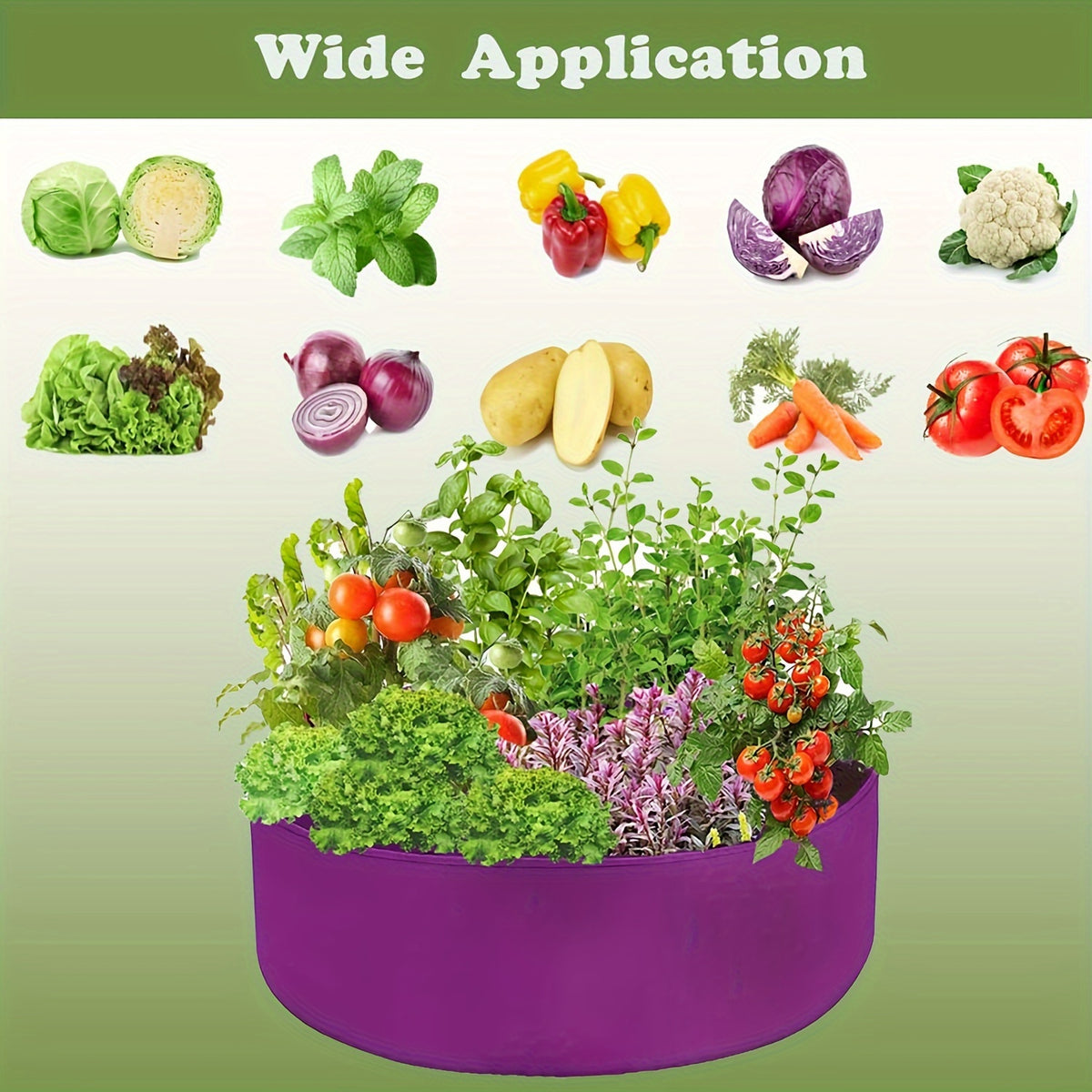 Sac de culture géotextile rond 113 L — lot de 5 pour potager