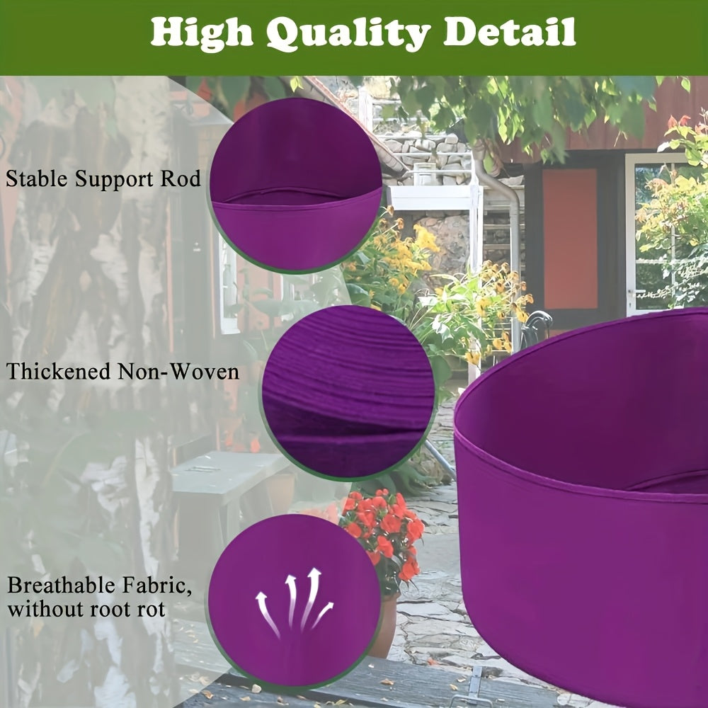 Sac de culture géotextile rond 113 L — lot de 5 pour potager