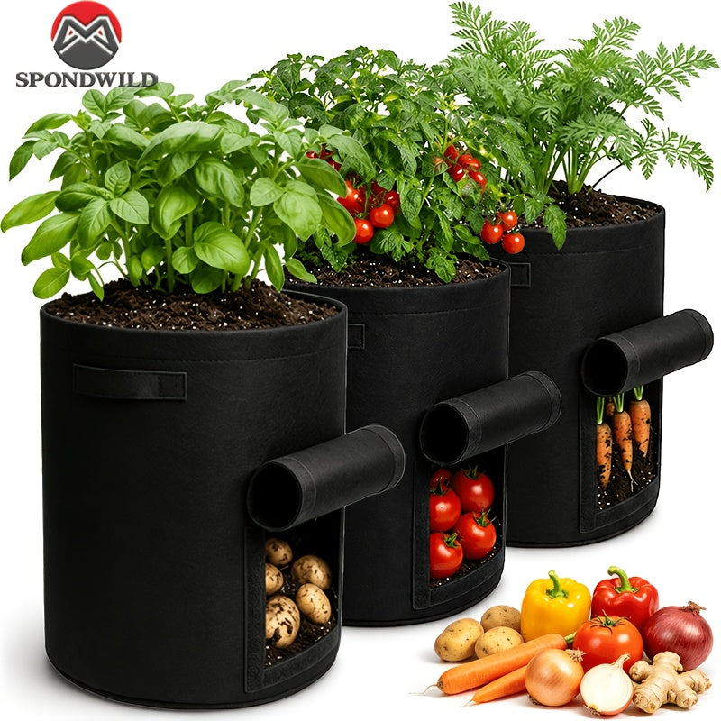Sac de culture pour pommes de terre — Lot de 3 à fenêtre