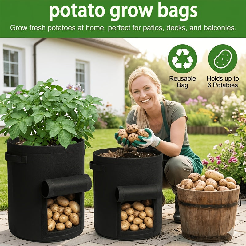 Sac de culture pour pommes de terre — Lot de 3 à fenêtre